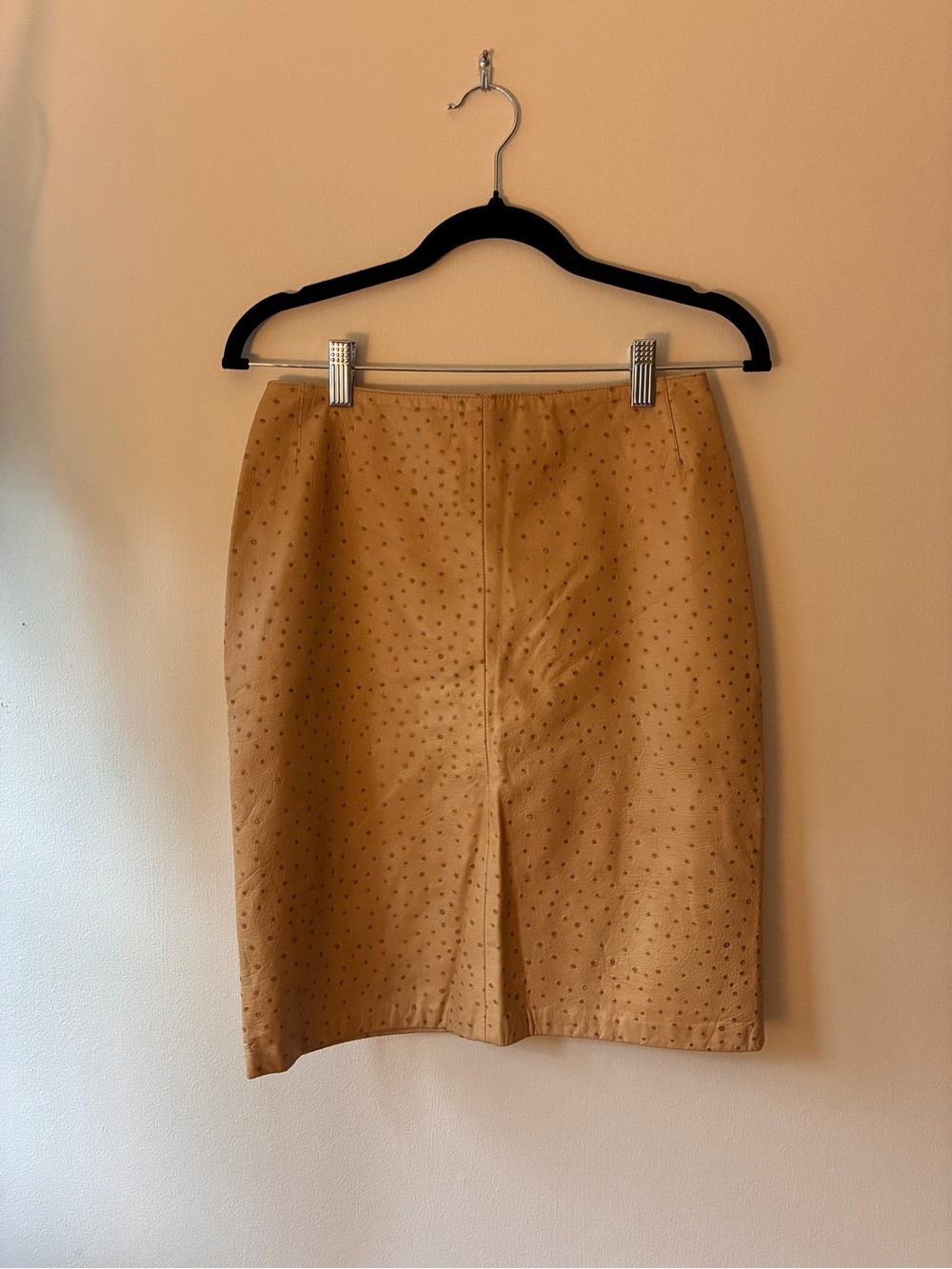 Vintage Ostrich leather Pencil Skirt